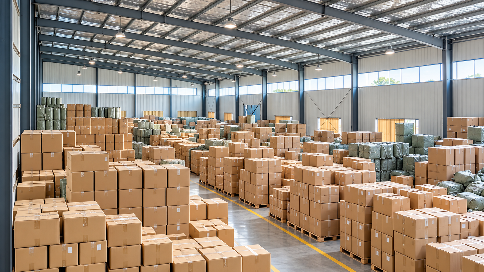 Organized raw material warehouse